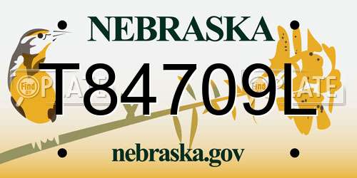 T84709L Nebraska License Plate