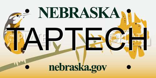 TAPTECH Nebraska License Plate