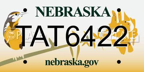 TAT6422 Nebraska License Plate