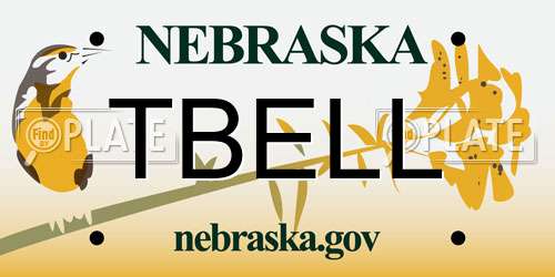 TBELL Nebraska License Plate