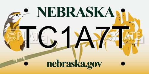 TC1A7T Nebraska License Plate