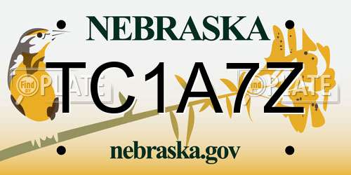 TC1A7Z Nebraska License Plate