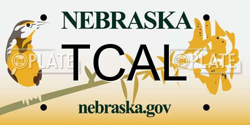 TCAL Nebraska License Plate