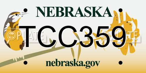 TCC359 Nebraska License Plate