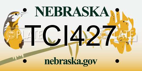 TCI427 Nebraska License Plate