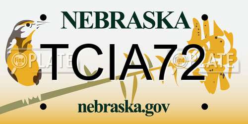 TCIA72 Nebraska License Plate