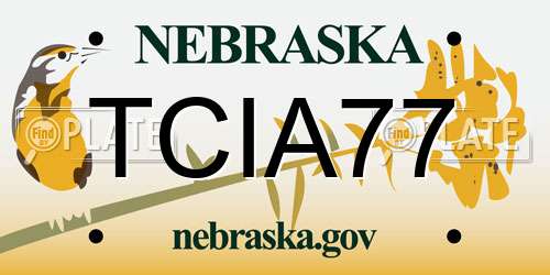 TCIA77 Nebraska License Plate