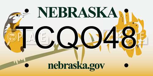 TCQO48 Nebraska License Plate