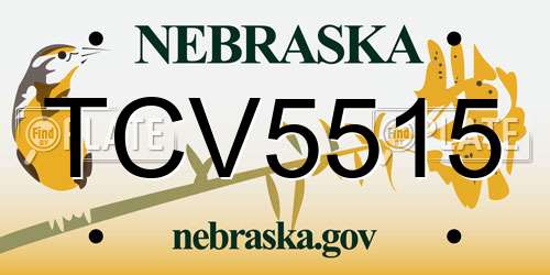 TCV5515 Nebraska License Plate