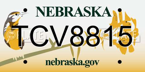 TCV8815 Nebraska License Plate