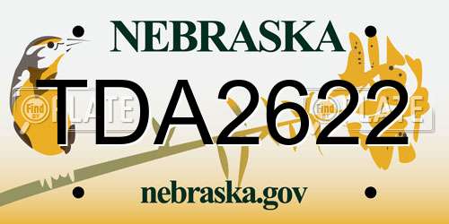 TDA2622 Nebraska License Plate