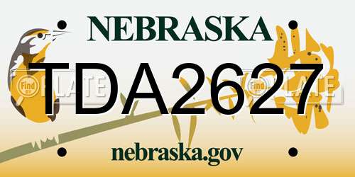 TDA2627 Nebraska License Plate