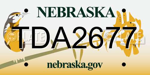 TDA2677 Nebraska License Plate