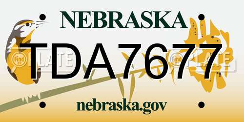 TDA7677 Nebraska License Plate