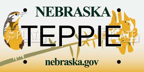 TEPPIE Nebraska License Plate