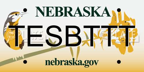 TESBTTT Nebraska License Plate