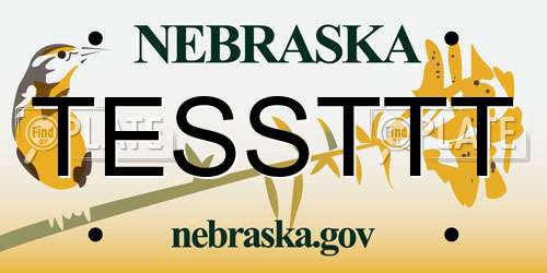 TESSTTT Nebraska License Plate