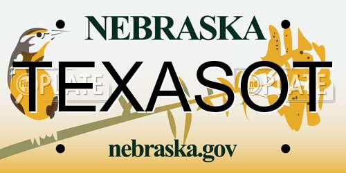 TEXASOT Nebraska License Plate