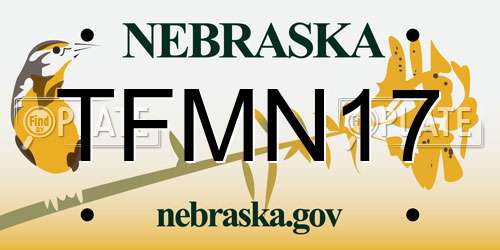 TFMN17 Nebraska License Plate