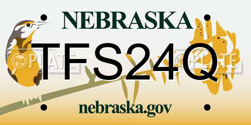 TFS24Q Nebraska License Plate