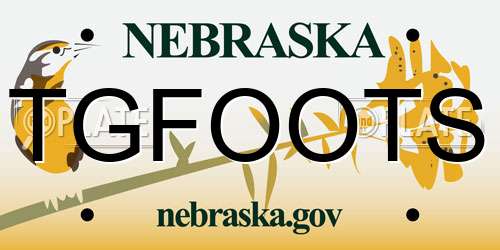 TGFOOTS Nebraska License Plate