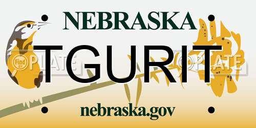 TGURIT Nebraska License Plate
