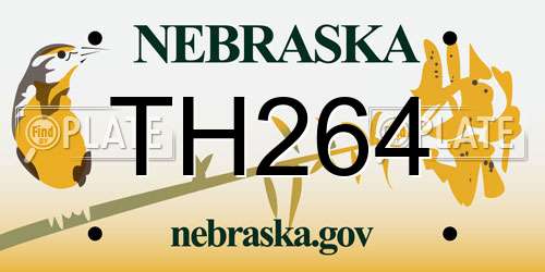 TH264 Nebraska License Plate