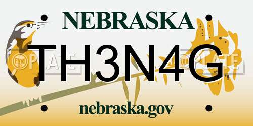 TH3N4G Nebraska License Plate