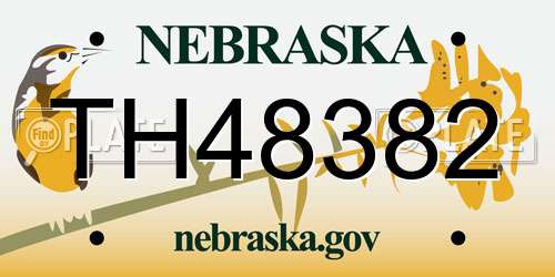 TH48382 Nebraska License Plate