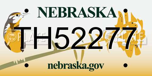 TH52277 Nebraska License Plate