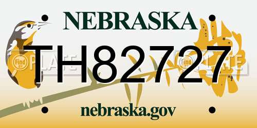 TH82727 Nebraska License Plate