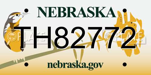 TH82772 Nebraska License Plate