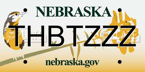 THBTZZZ Nebraska License Plate