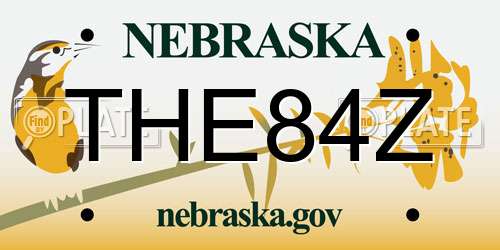 THE84Z Nebraska License Plate