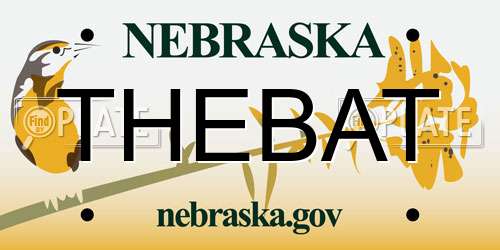 THEBAT Nebraska License Plate
