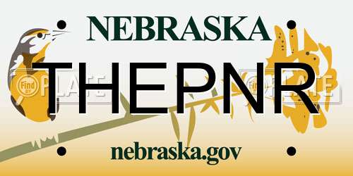 THEPNR Nebraska License Plate