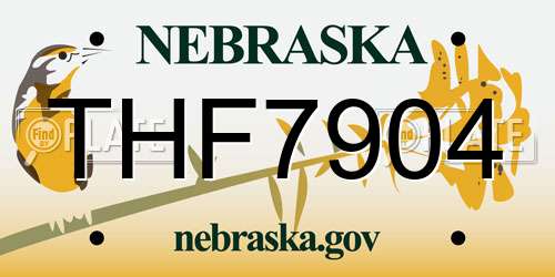 THF7904 Nebraska License Plate