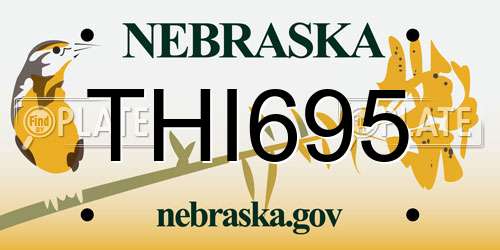 THI695 Nebraska License Plate
