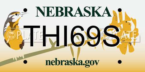 THI69S Nebraska License Plate