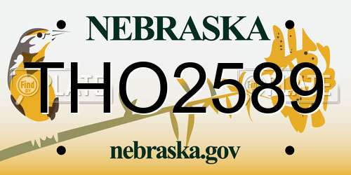 THO2589 Nebraska License Plate