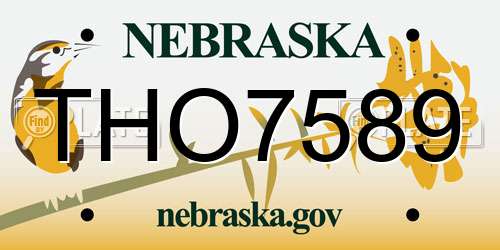 THO7589 Nebraska License Plate