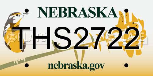 THS2722 Nebraska License Plate