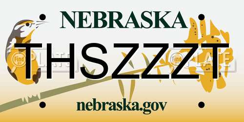 THSZZZT Nebraska License Plate