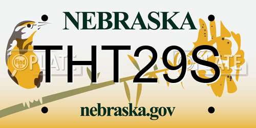THT29S Nebraska License Plate