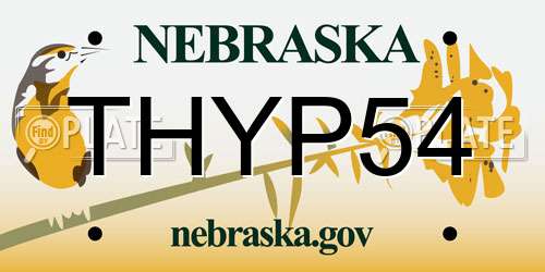 THYP54 Nebraska License Plate