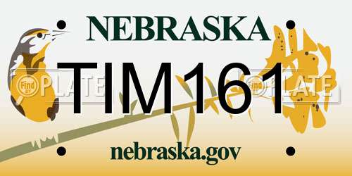 TIM161 Nebraska License Plate