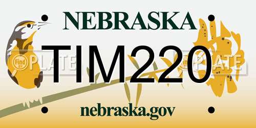 TIM220 Nebraska License Plate