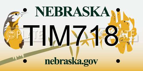 TIM718 Nebraska License Plate