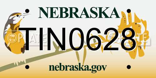 TIN0628 Nebraska License Plate