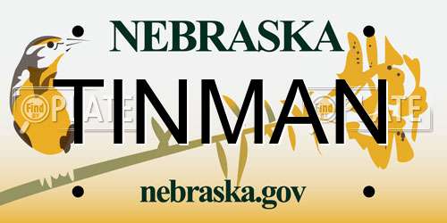 TINMAN Nebraska License Plate
